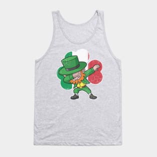 Irish Italian Dabbing Leprechaun St Patricks Day Tank Top